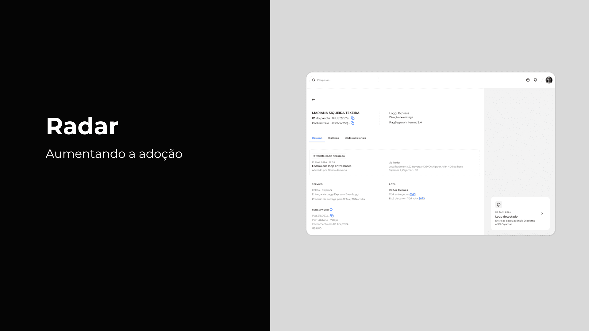 Capa referente ao projeto Radar